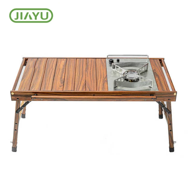 Ausklappen Holzgrain Outdoor Dësch